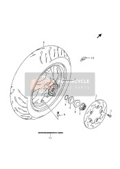 6511005H01, Tire, Rear (150/70-13M/C 64S), Suzuki, 1